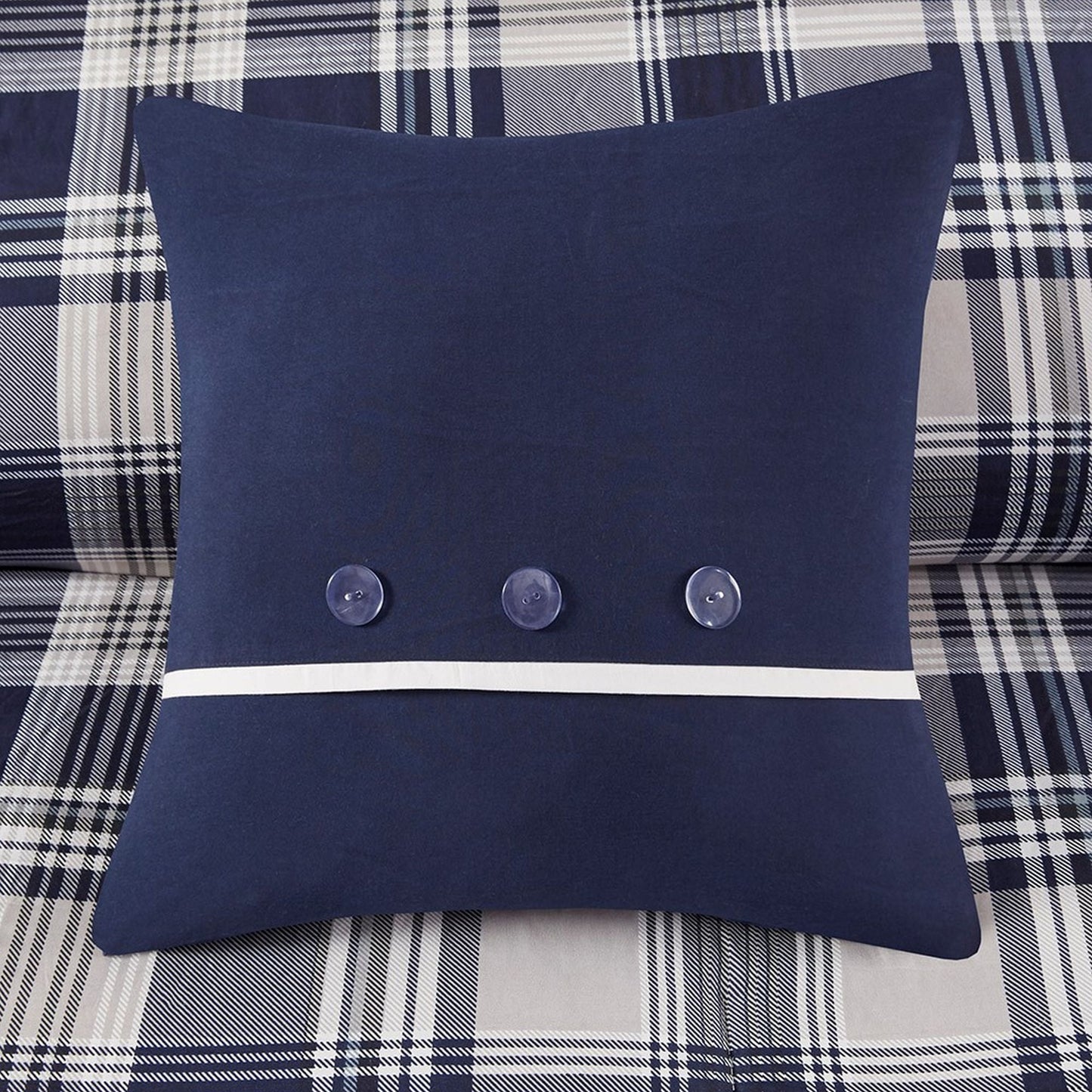 8 Piece Comforter Set with Bed Sheets, Navy