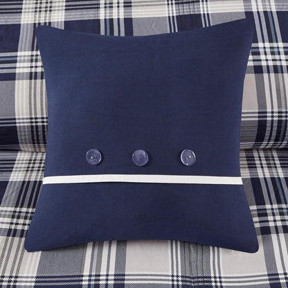 8 Piece Comforter Set with Bed Sheets, Navy