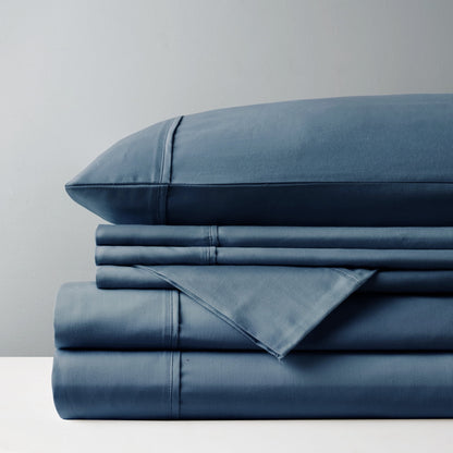 800 Thread Count Cotton Blend Sateen Sheet Set, Solid Plain Bed Sheets