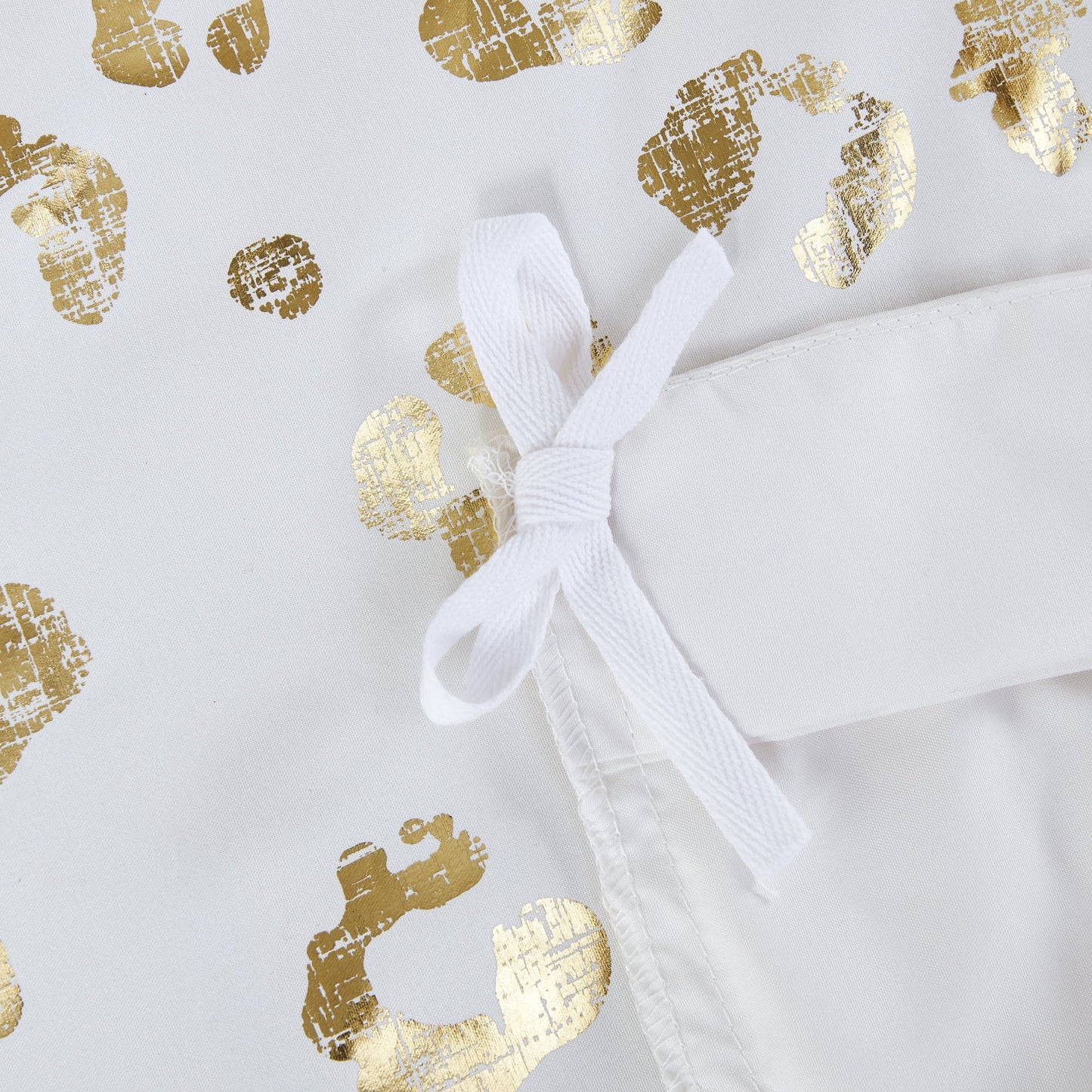 4 Piece Gold Metallic Leopard Printed Duvet Cover Set, Ivory/Gold, Twin/Twin-XL