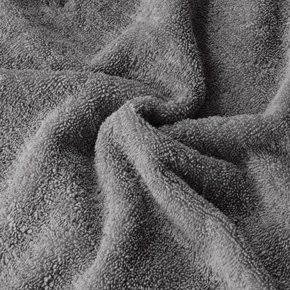 6-Piece Cotton Bath Towel Set, Soft and Absorbent Bath Towels, Charcoal