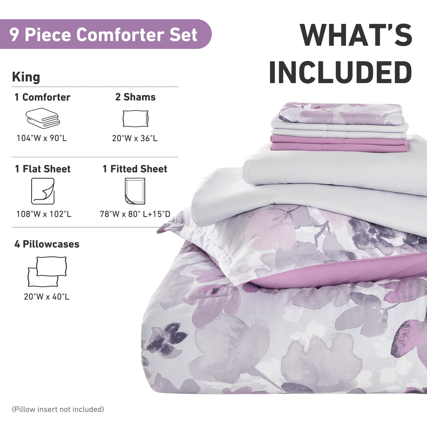 Medallion Pattern Bed in a Bag Bedding Comforter Set with Comforter, Flat Sheets, Fitted Sheets with Side Pockets