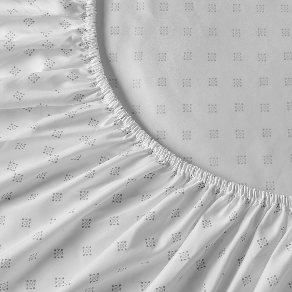 Chambray Print Microfiber Comforter Set with Bed Sheets