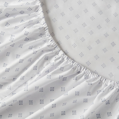 Chambray Print Microfiber Comforter Set with Bed Sheets