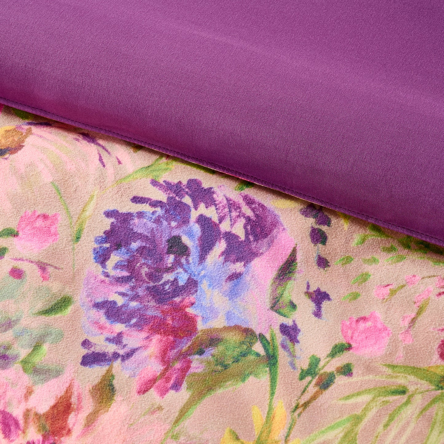 Boho Velvet Comforter Set, Floral Reversible Bedding Set, Comforter with Sham