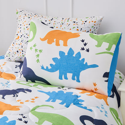 Colorful Dinosaurs Bedding Comforter with Sheet Set