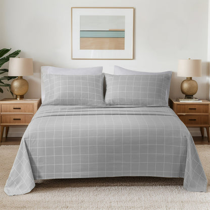 Sheet Set 100% Cotton Flannel Oversized Bed Sheets with Deep Pocket