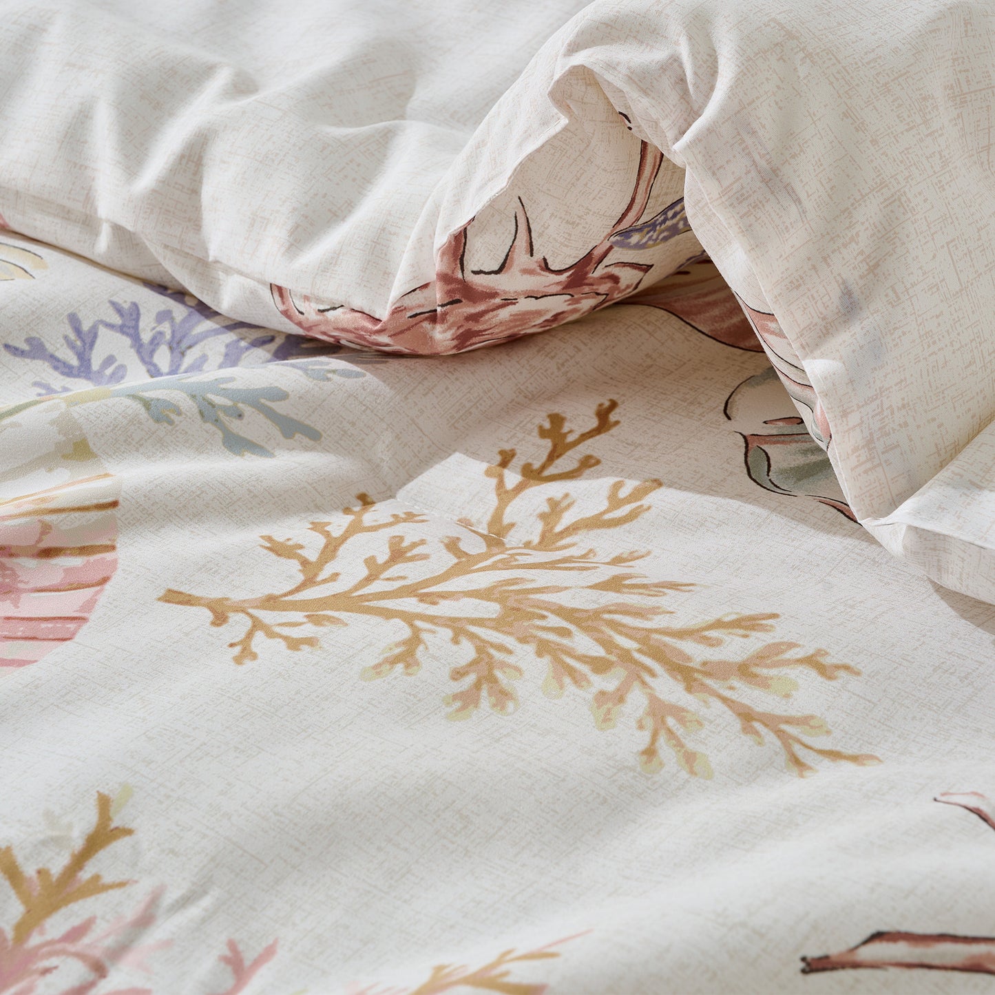Coastal Comforter Set with Sheets, Beach Themed Bed in a Bag for College Dorm Room