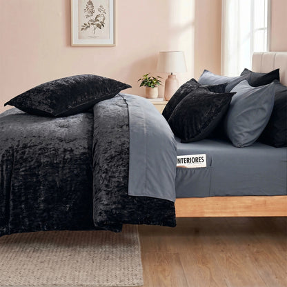 Velvet All-Season Bedding Comforter Set