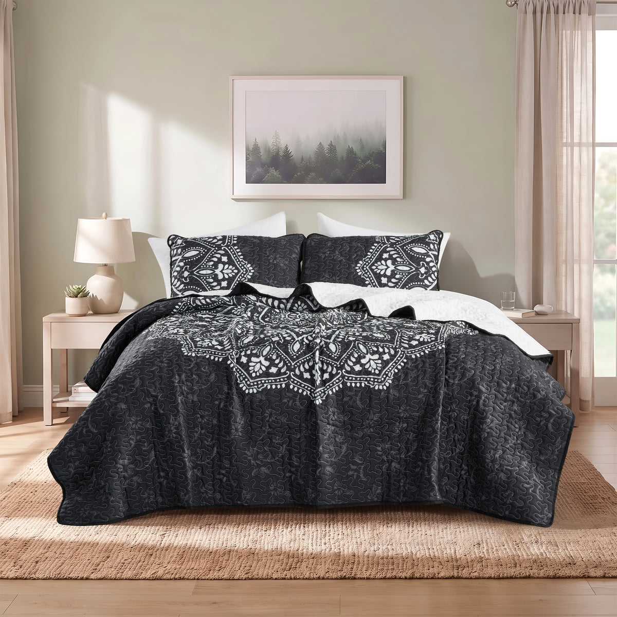 Elava Floral Medallion Quilt Mini Set