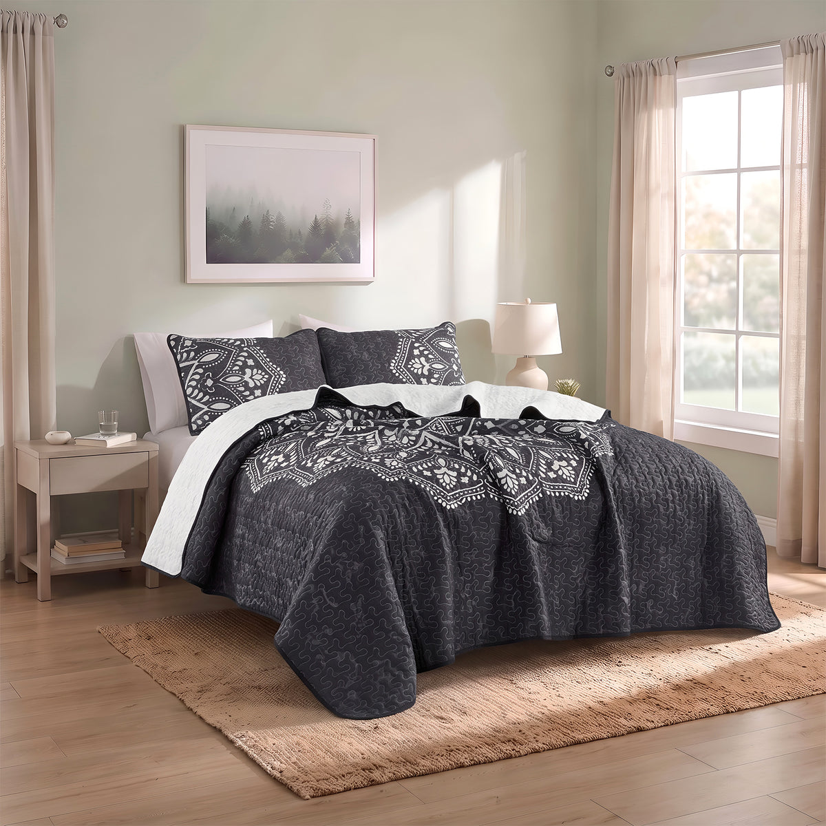 Elava Floral Medallion Quilt Mini Set
