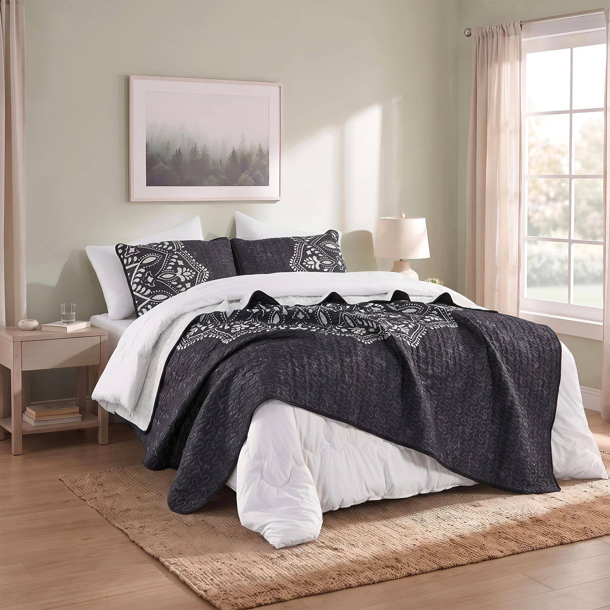 Elava Floral Medallion Quilt Mini Set