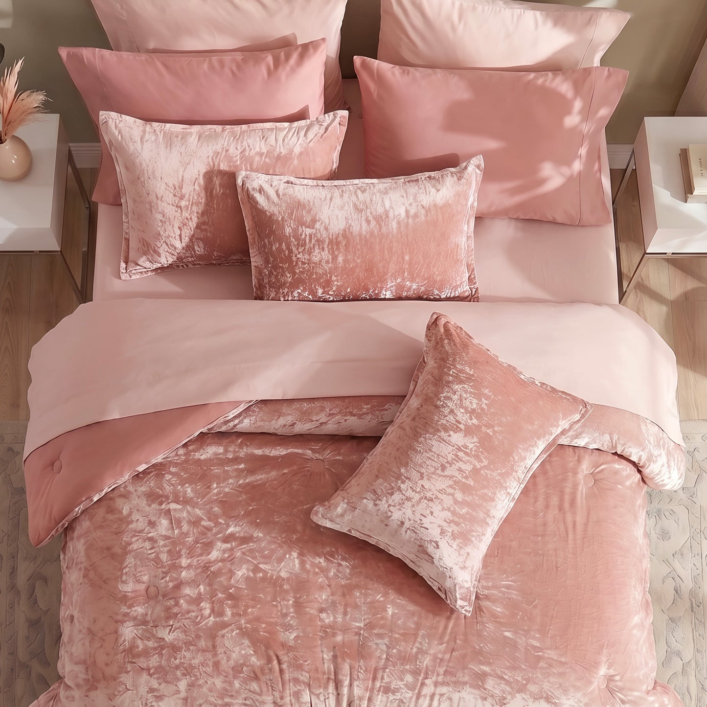Velvet All-Season Bedding Comforter Set