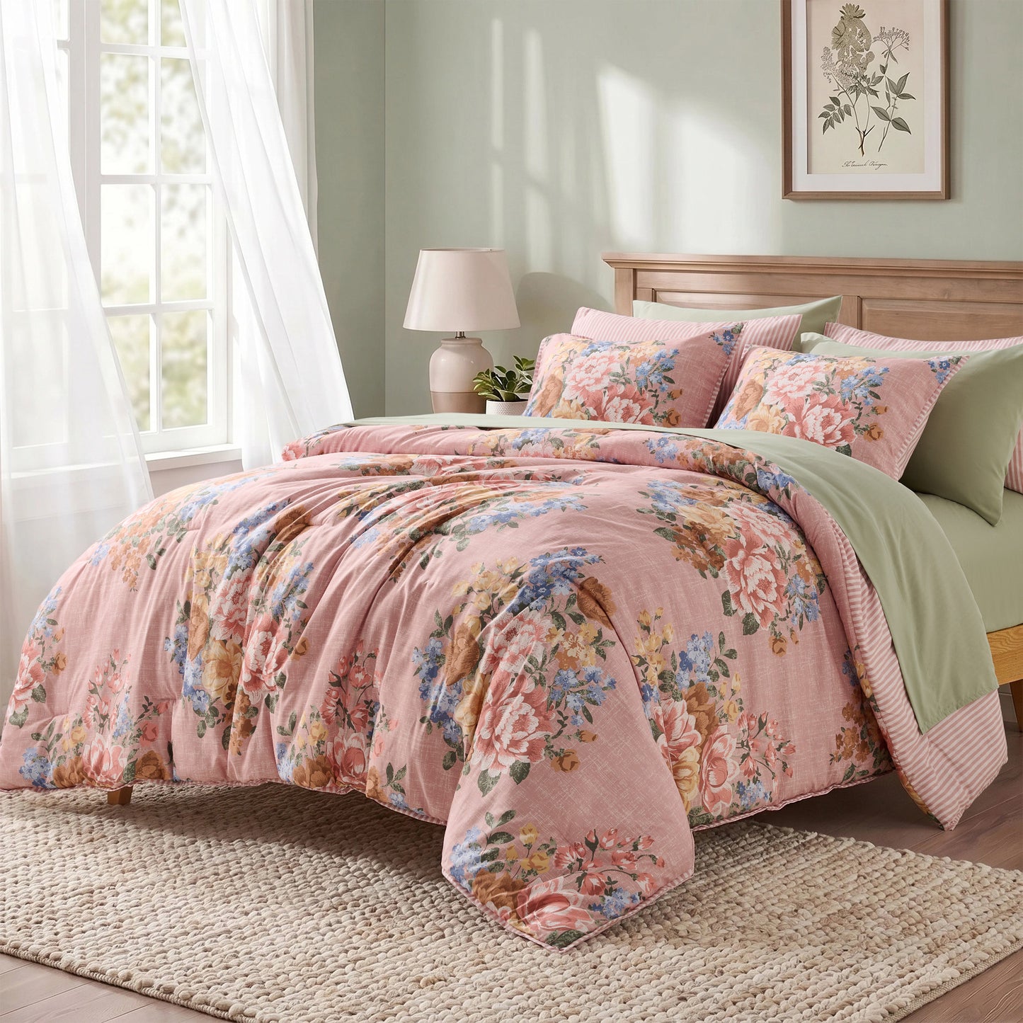 Rosemary Vintage Floral Comforter Set