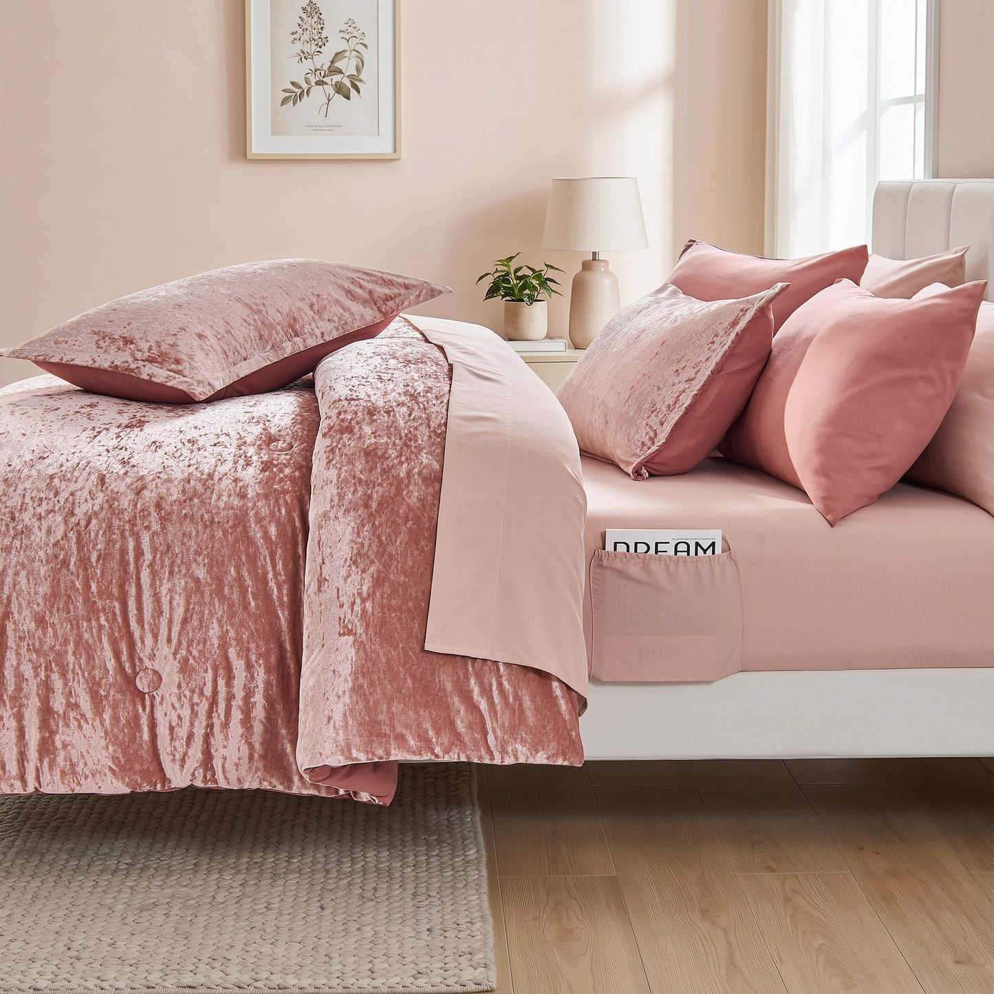 Velvet All-Season Bedding Comforter Set