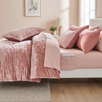 Velvet All-Season Bedding Comforter Set