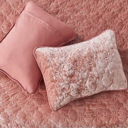 Velvet All-Season Reversible Bedding Quilt Set