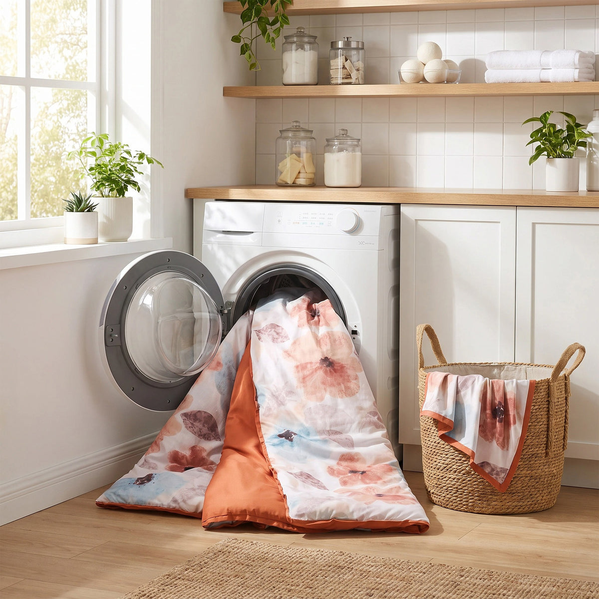 Tatum Reversible Floral Comforter Set with Sheets