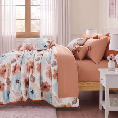 Tatum Reversible Floral Comforter Set with Sheets