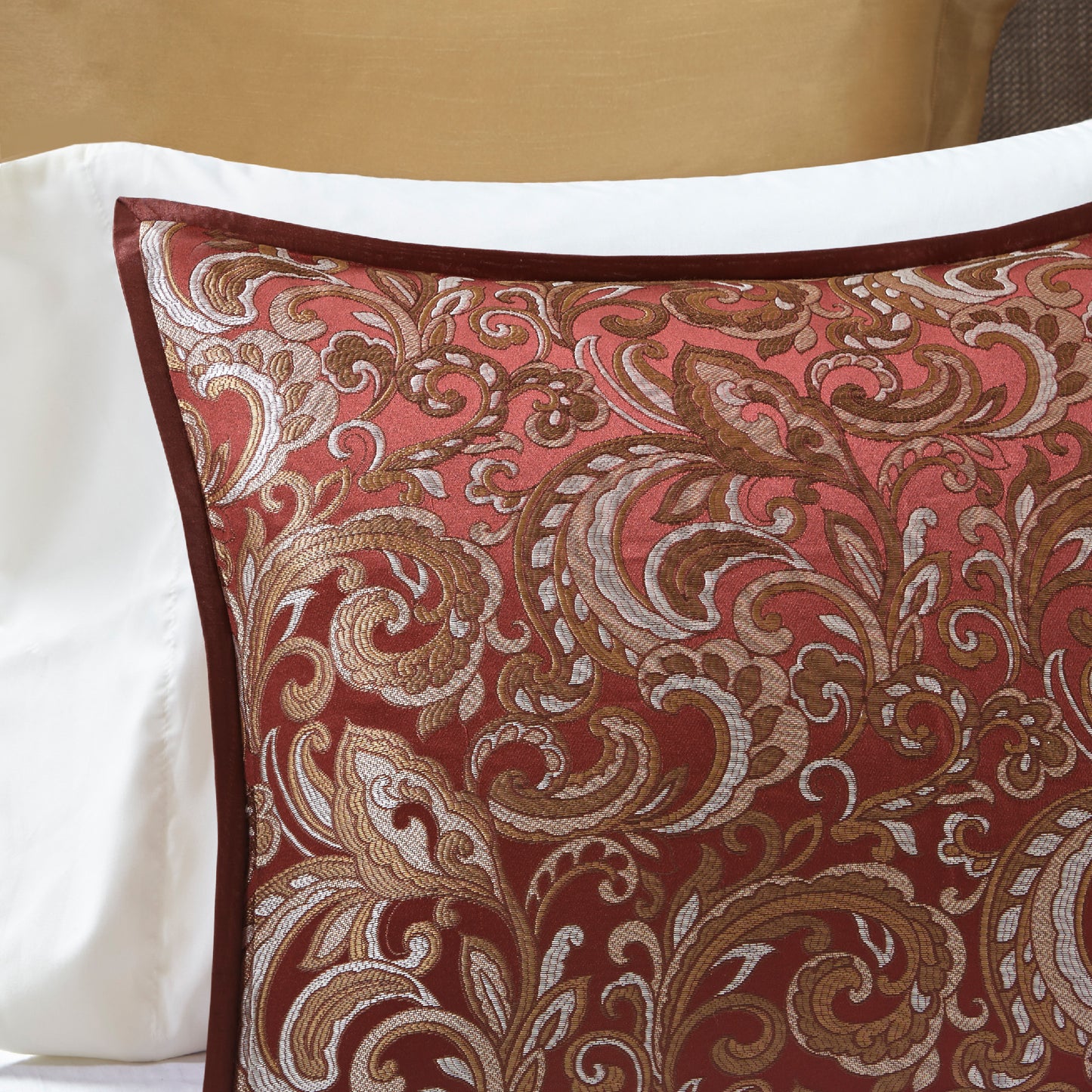 Jacquard Comforter Set with Bedskirt and Decor Pillows