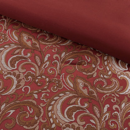 Jacquard Comforter Set with Bedskirt and Decor Pillows