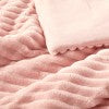 Fluffy Ribbed Plush Comforter Set