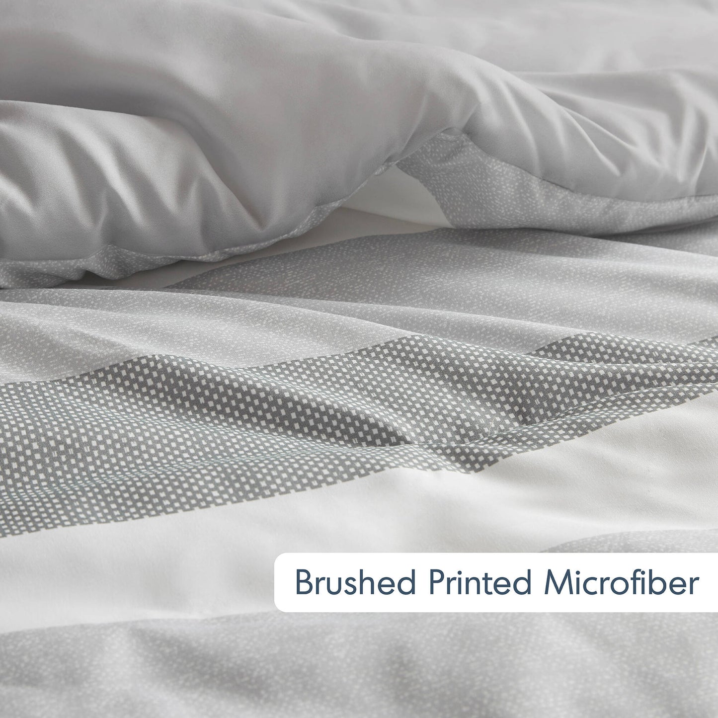 Reversible Striped Comforter Set for Dorm Bedding, Lightweight All Season Comforter Bed Set