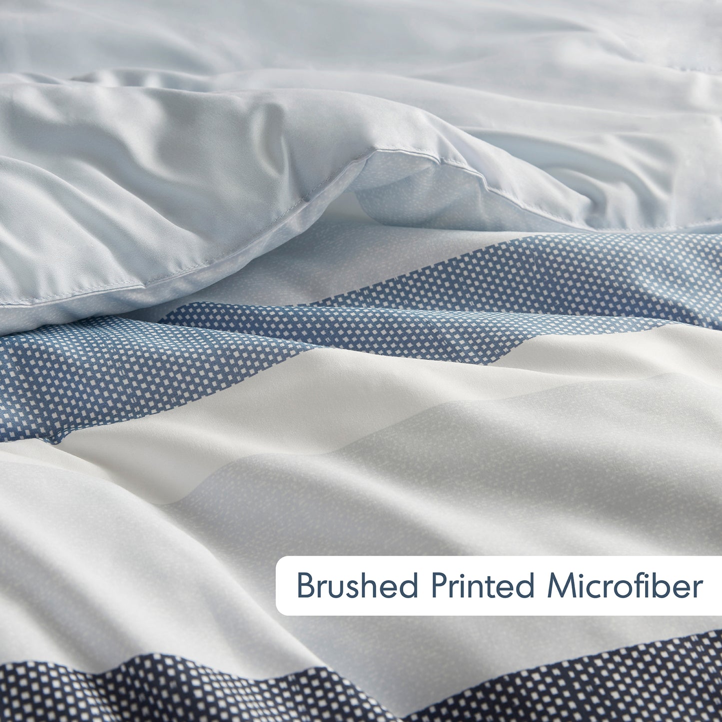 Reversible Striped Comforter Set for Dorm Bedding, Lightweight All Season Comforter Bed Set
