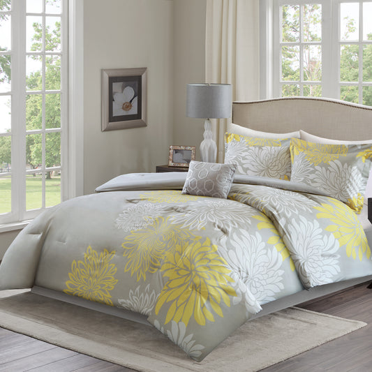 Modern Floral Comforter Set