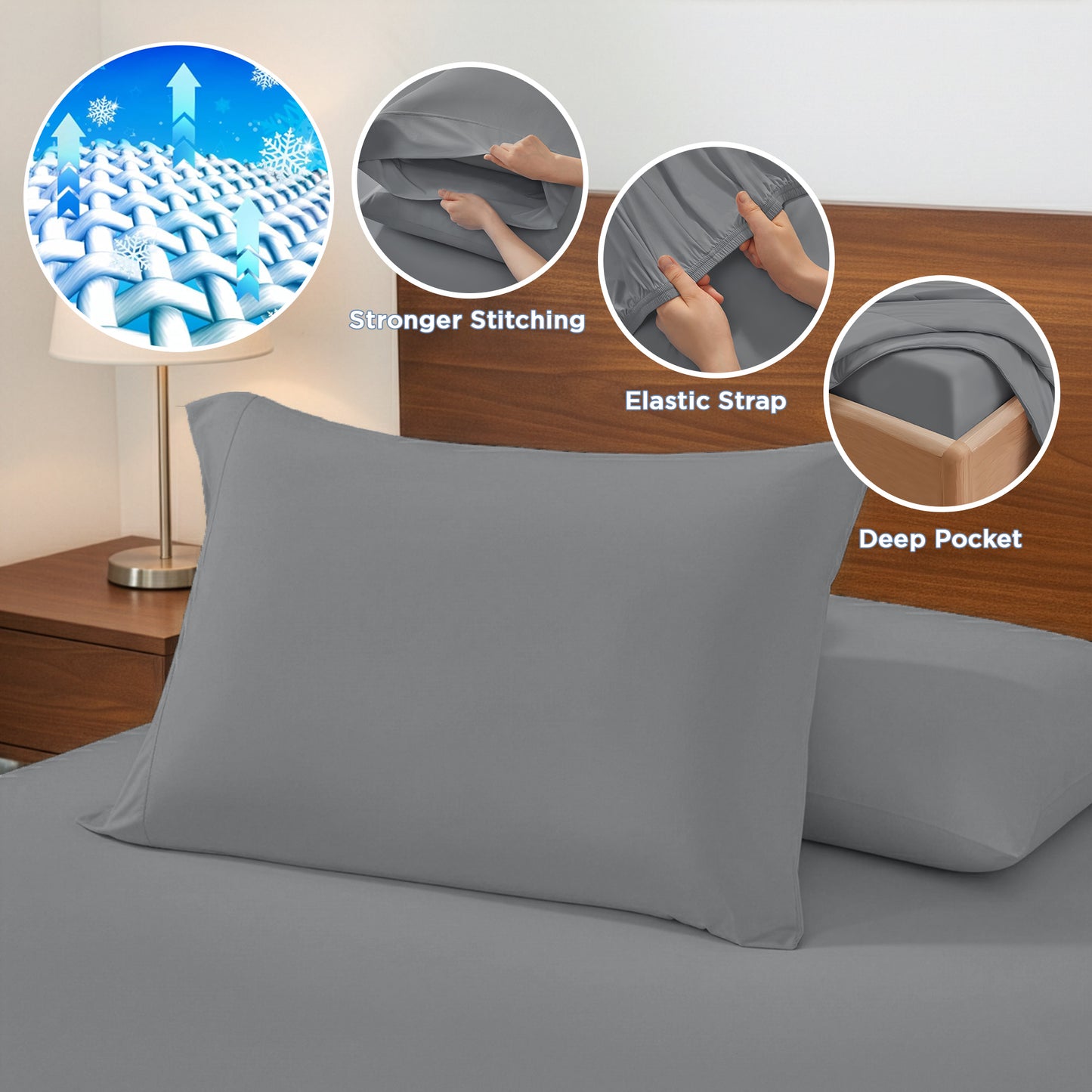 Soft and Cozy 170gsm Cooling Sheet Set