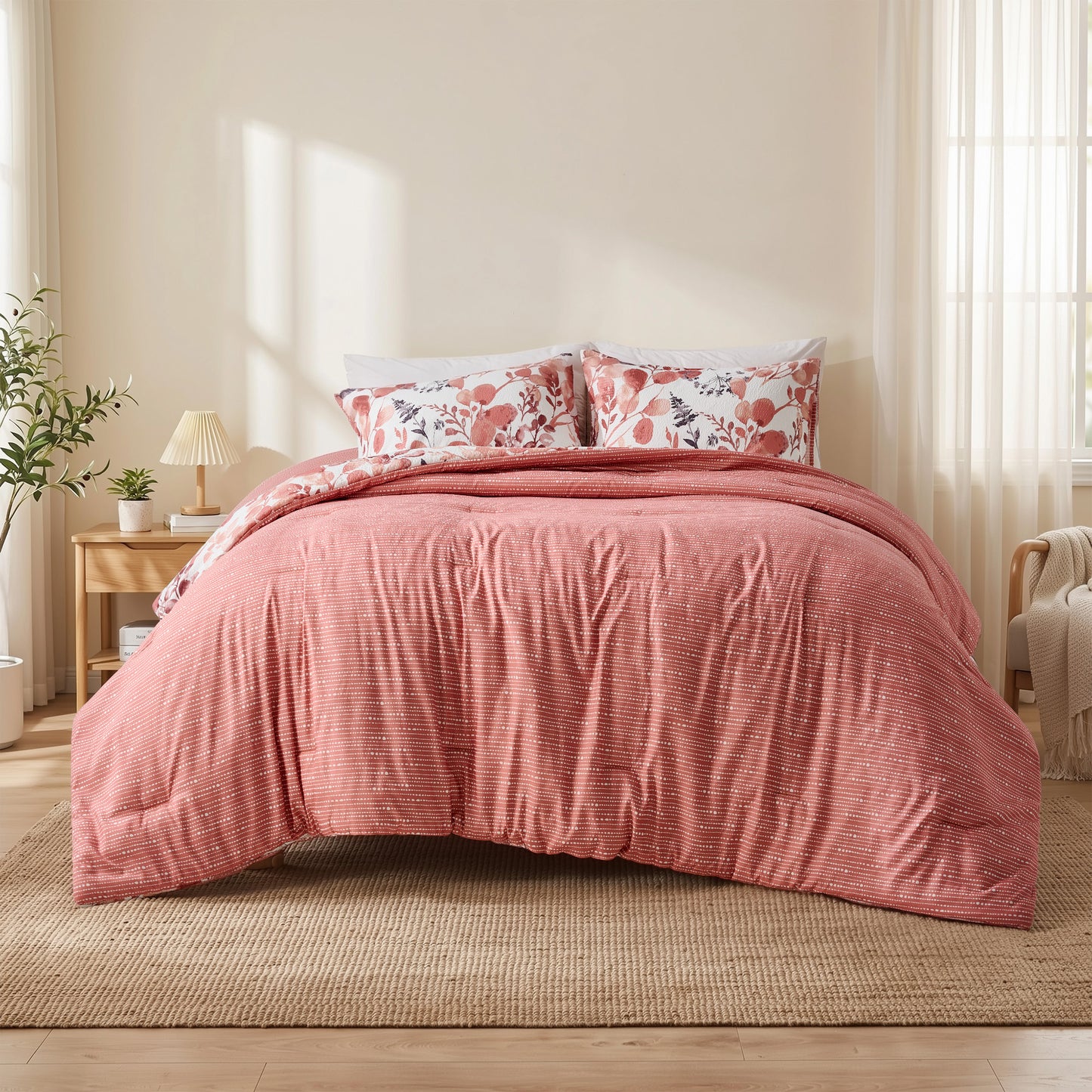 Gabrielle Reversible Floral Comforter Set