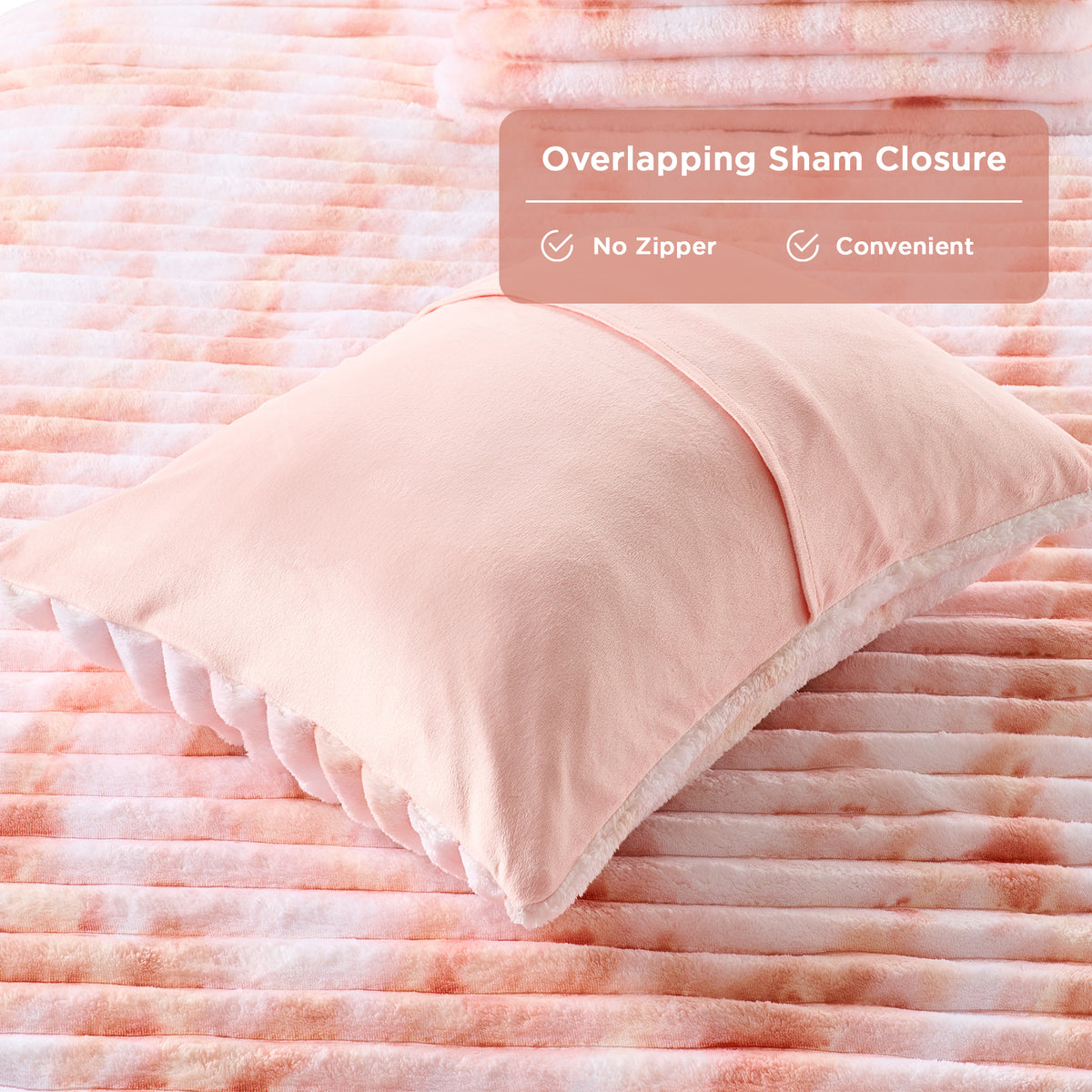 Cord Plush Fluffy Ribbed Comforter Set