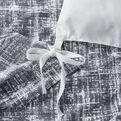 Textured Print Reversible Duvet Cover Set