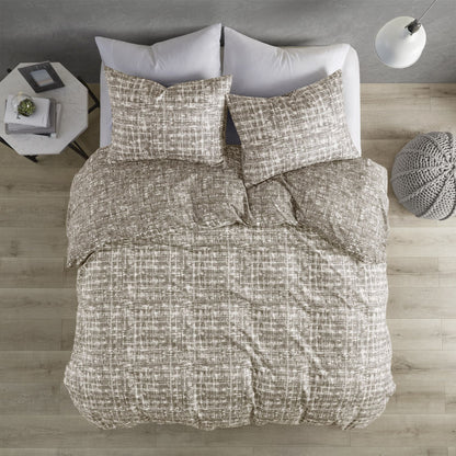 Textured Print Reversible Duvet Cover Set