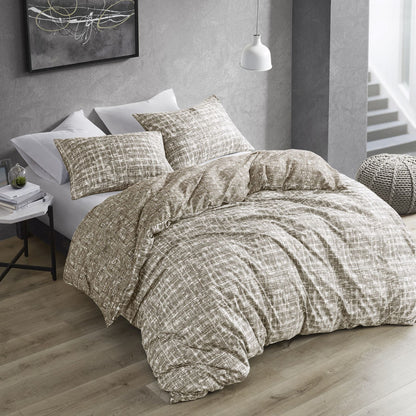 Textured Print Reversible Duvet Cover Set
