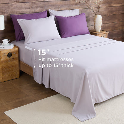 Oversized Medallion Print Comforter Set with Sheets and Side Pockets