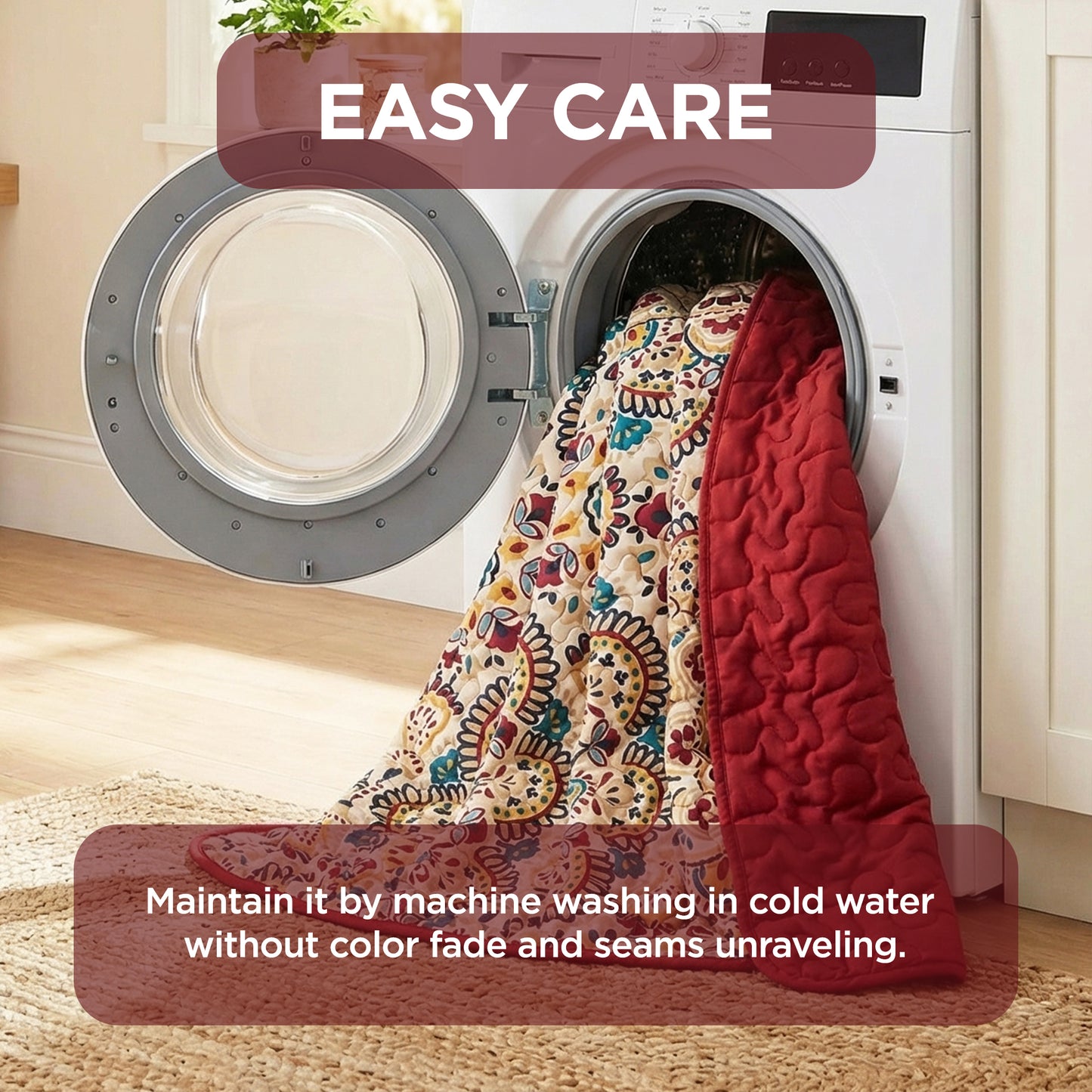 Boho Medallion Reversible Bedspread Quilted Bedding Set