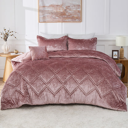Velvet Bedding Comforter Set