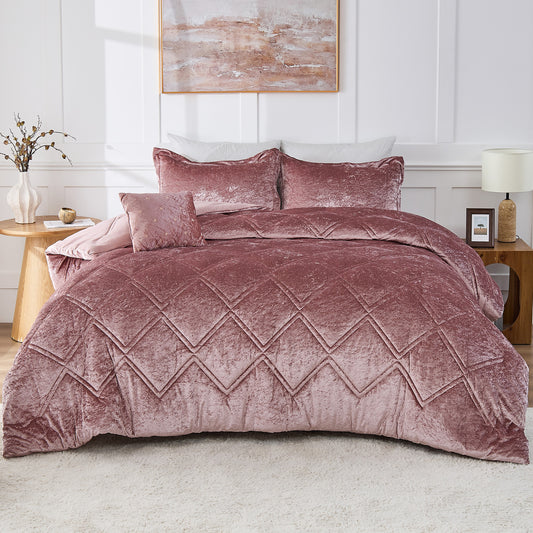 Velvet Bedding Comforter Set