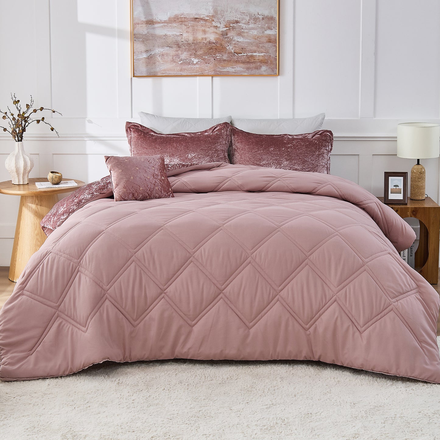 Velvet Bedding Comforter Set