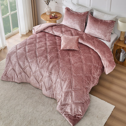 Velvet Bedding Comforter Set
