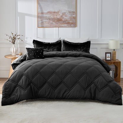 Velvet Bedding Comforter Set