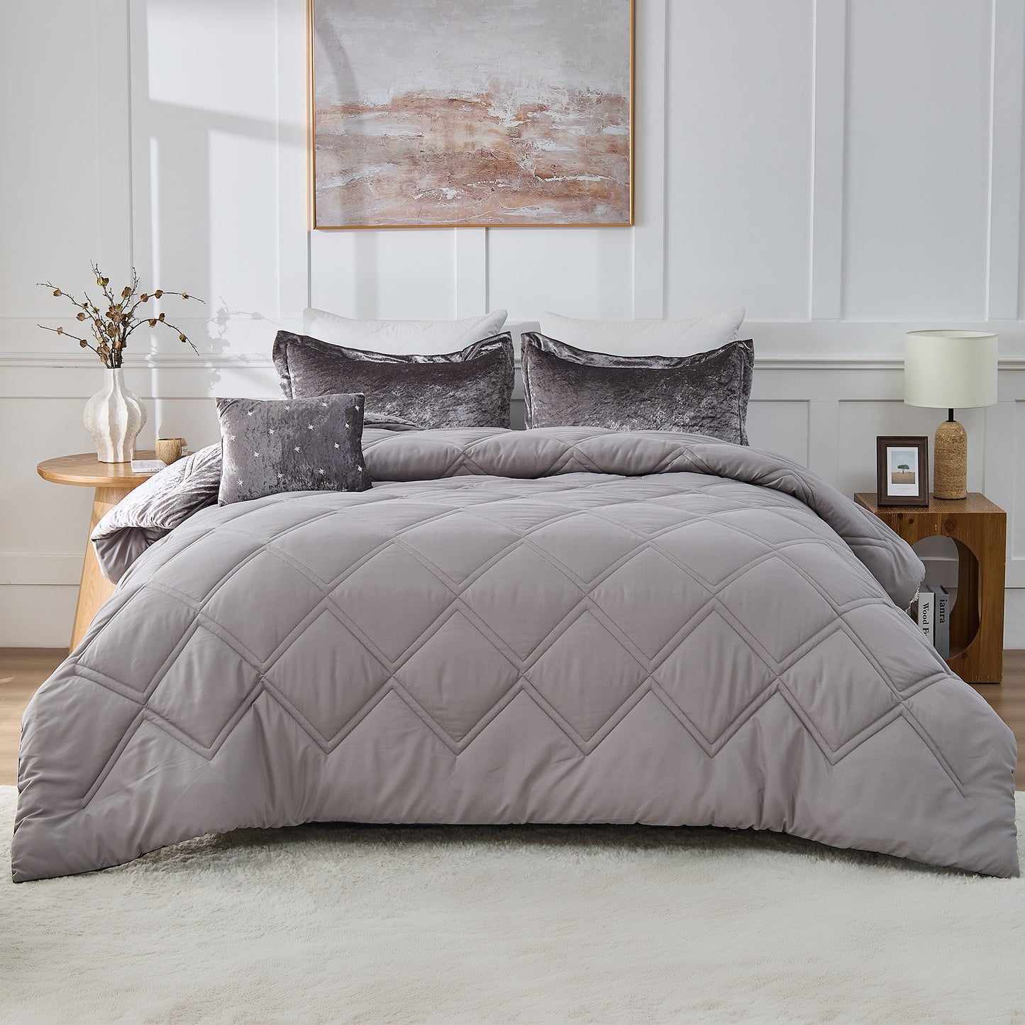 Velvet Bedding Comforter Set