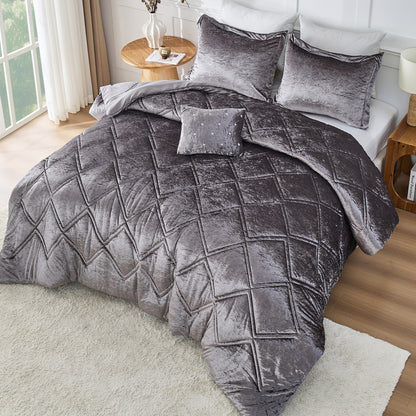 Velvet Bedding Comforter Set