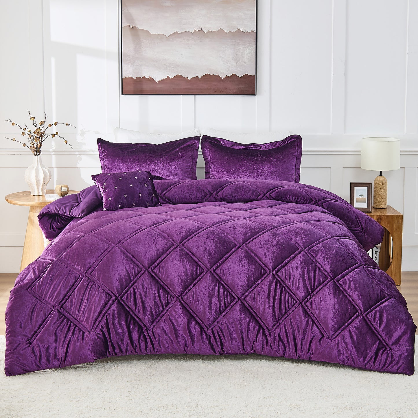 Velvet Bedding Comforter Set