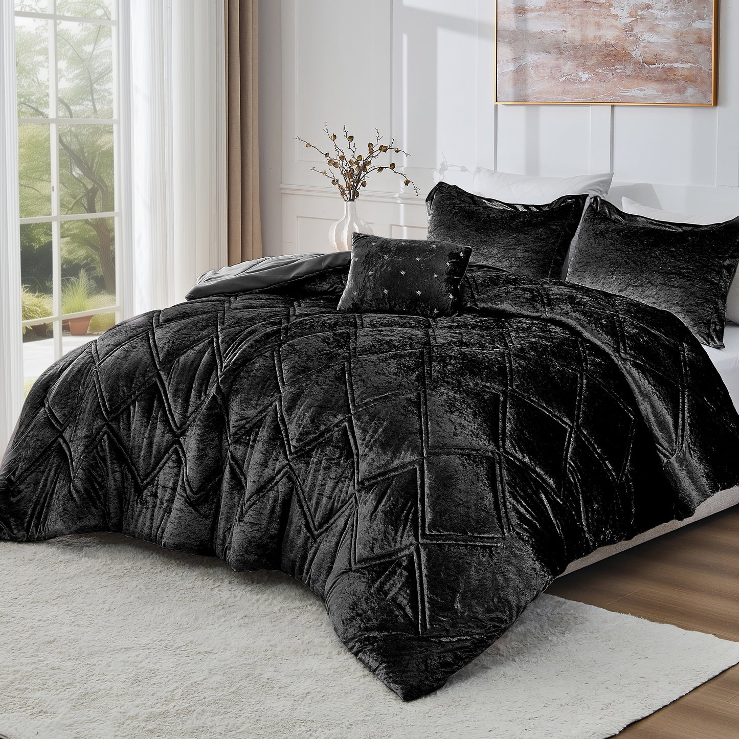Velvet Bedding Comforter Set