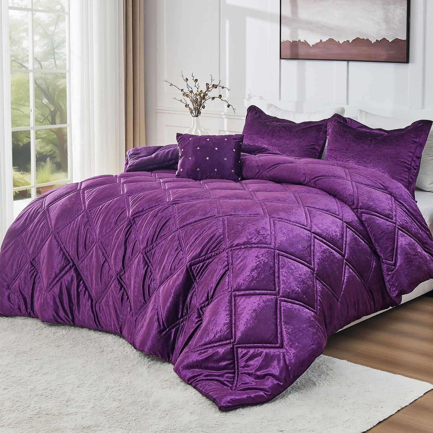Velvet Bedding Comforter Set