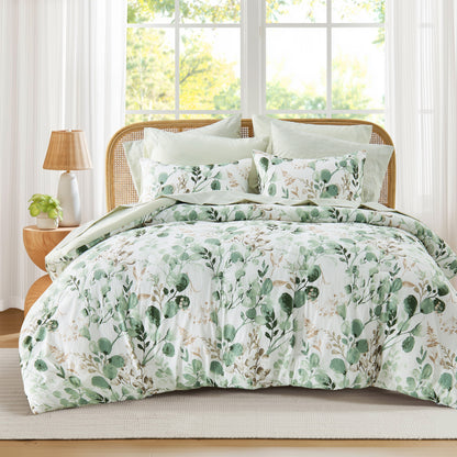 Gabrielle Seersucker Botanical 6-Piece Comforter Set