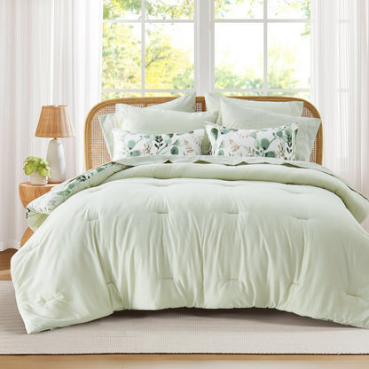 Gabrielle Seersucker Botanical 6-Piece Comforter Set