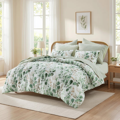 Gabrielle Seersucker Botanical 6-Piece Comforter Set